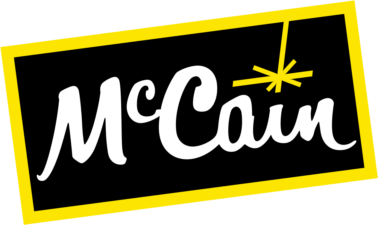McCain Foods logo with yellow star.